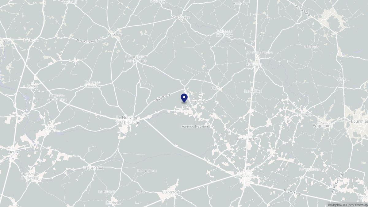 Aperçu cartographique de Fontenelle, centré sur la commune