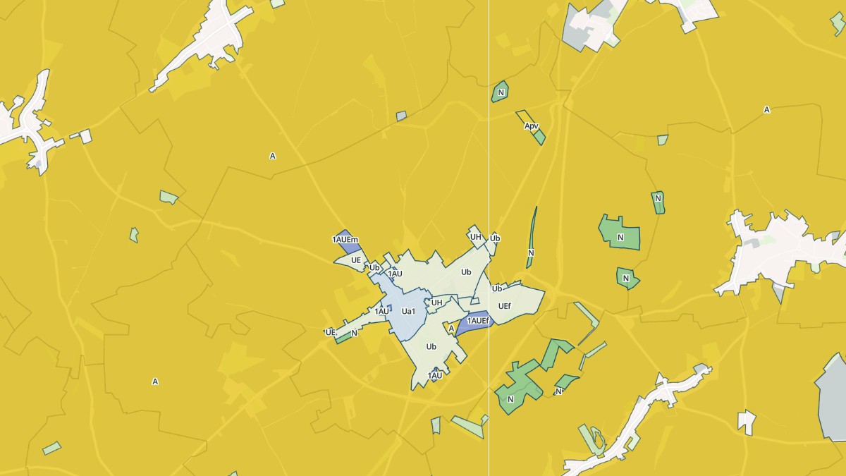 Aperçu cartographique de Fresnoy-le-Grand, centré sur la commune