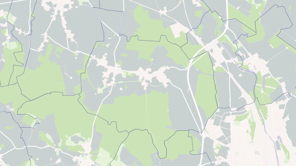 Aperçu cartographique de Frières-Faillouël, centré sur la commune