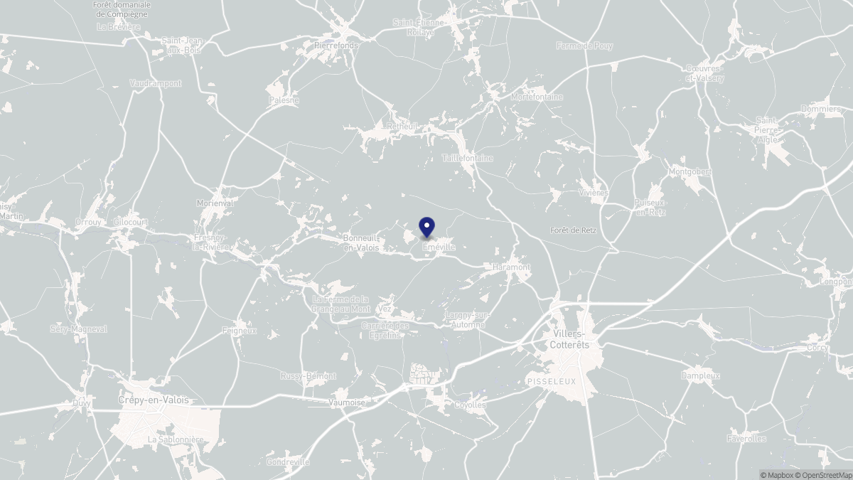 Aperçu cartographique de Haramont, centré sur la commune