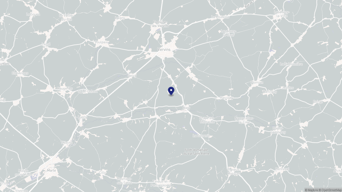 Aperçu cartographique de Hary, centré sur la commune