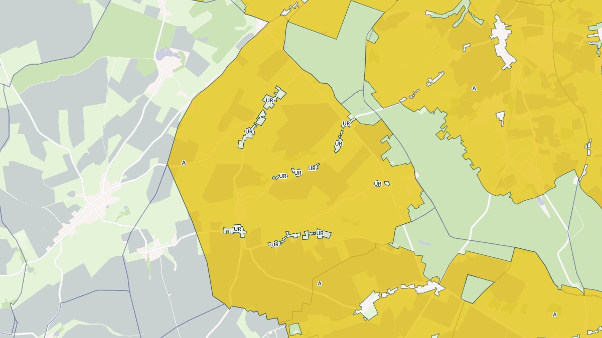 Aperçu cartographique de Jeantes, centré sur la commune
