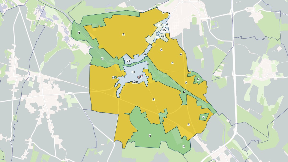 Aperçu cartographique de Jussy, centré sur la commune