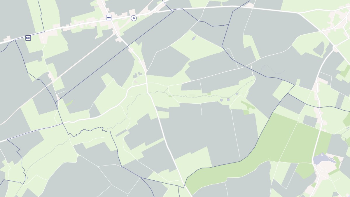 Aperçu cartographique de Landouzy-la-Cour, centré sur la commune