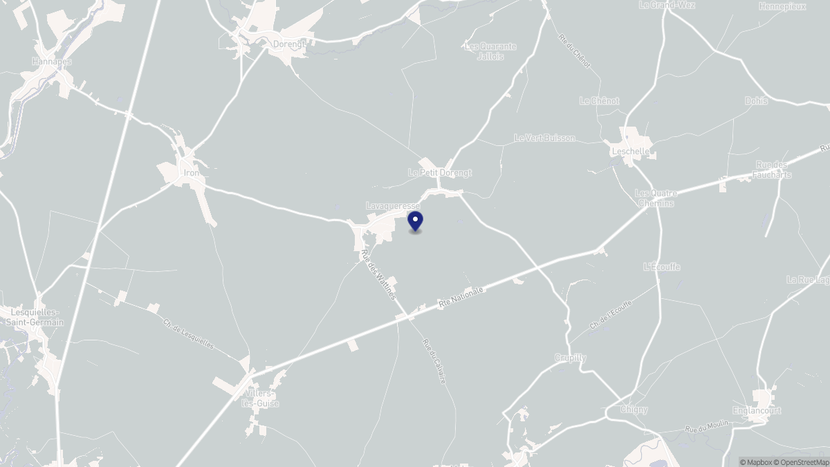 Aperçu cartographique de Lavaqueresse, centré sur la commune