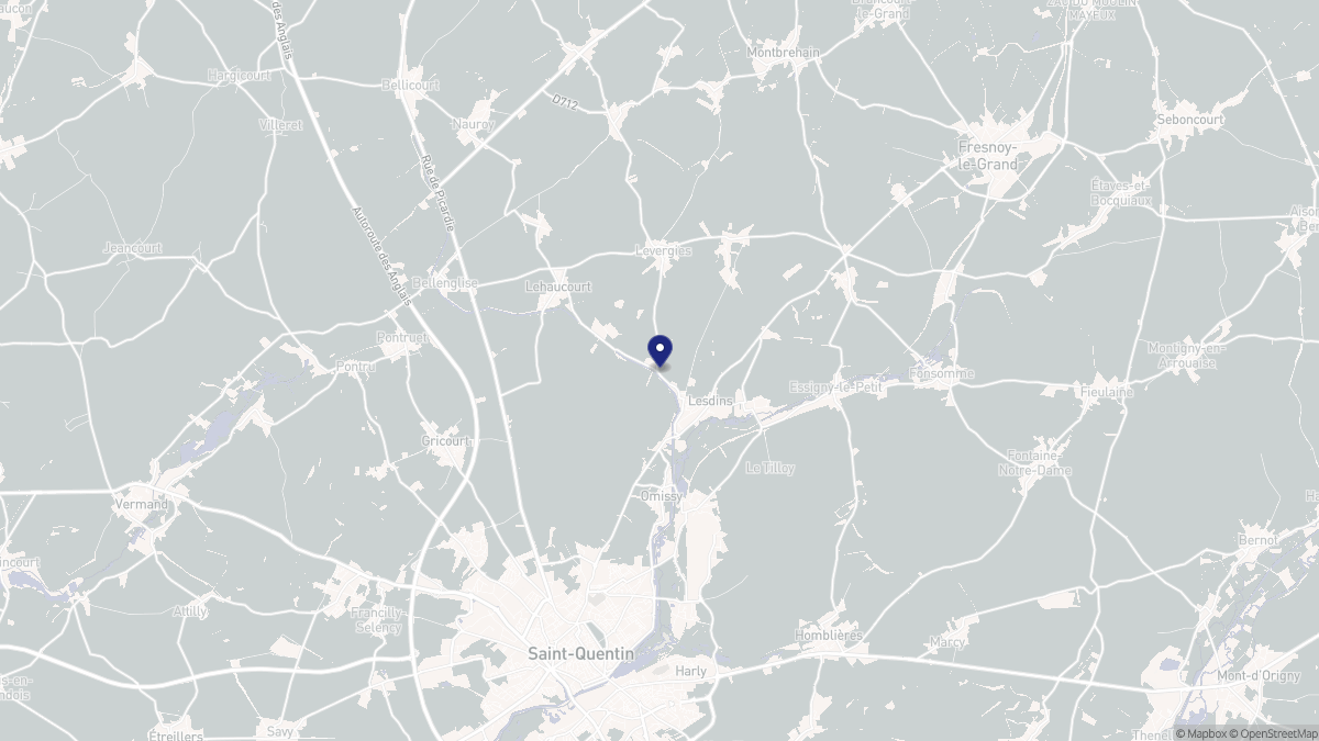 Aperçu cartographique de Lesdins, centré sur la commune