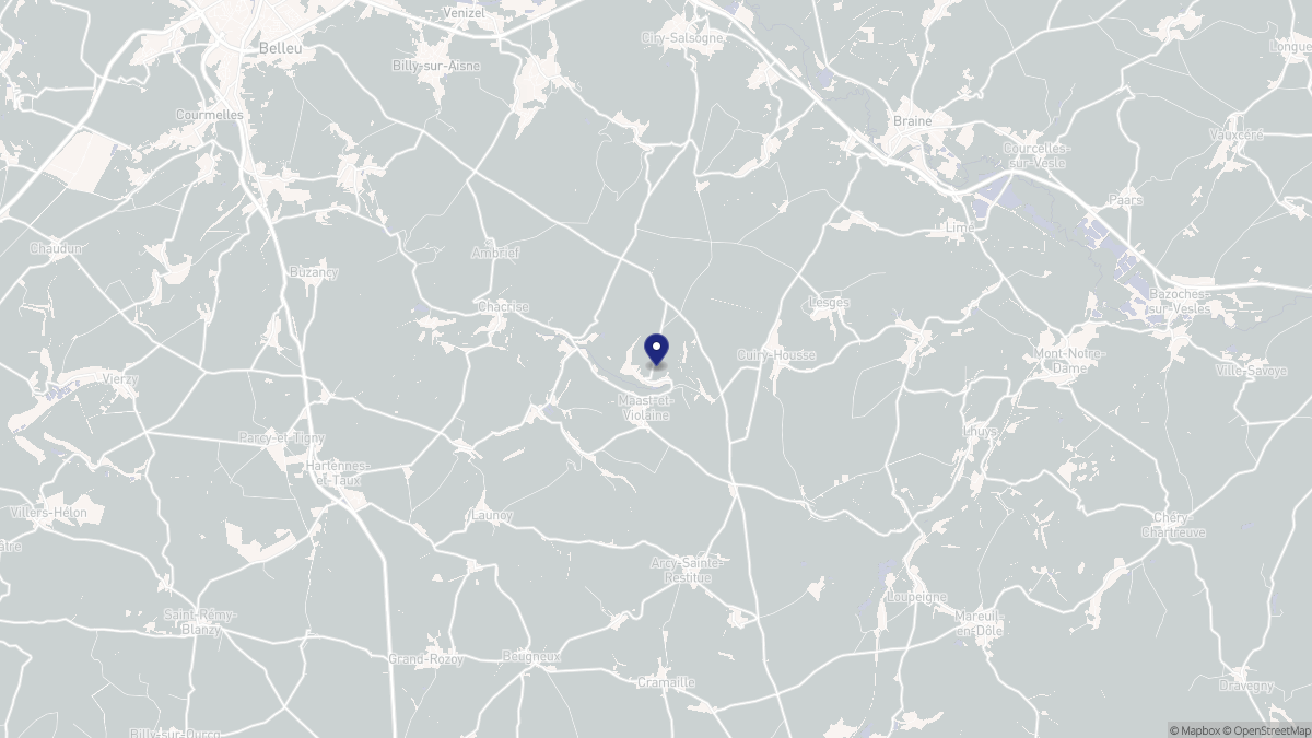 Aperçu cartographique de Maast-et-Violaine, centré sur la commune