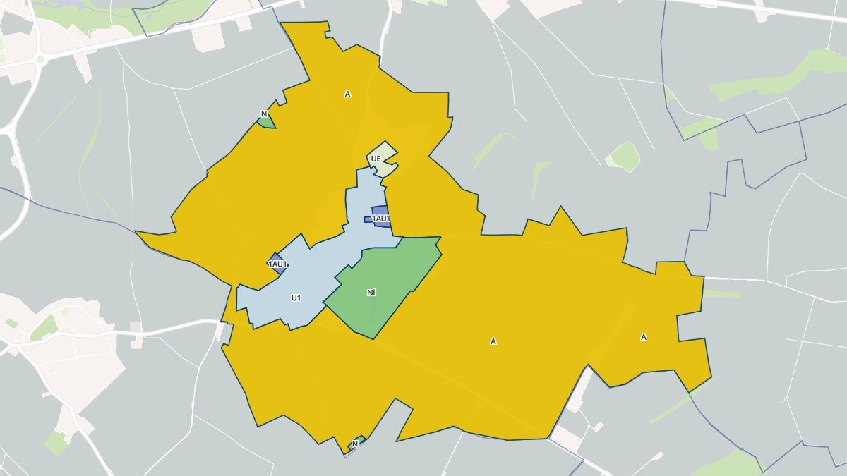 Aperçu cartographique de Mesnil-Saint-Laurent, centré sur la commune