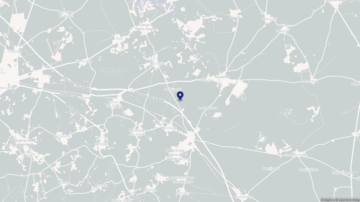 Aperçu cartographique de Montaigu, centré sur la commune