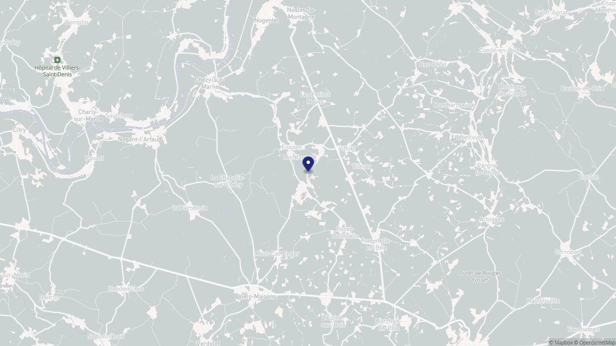 Aperçu cartographique de Montfaucon, centré sur la commune