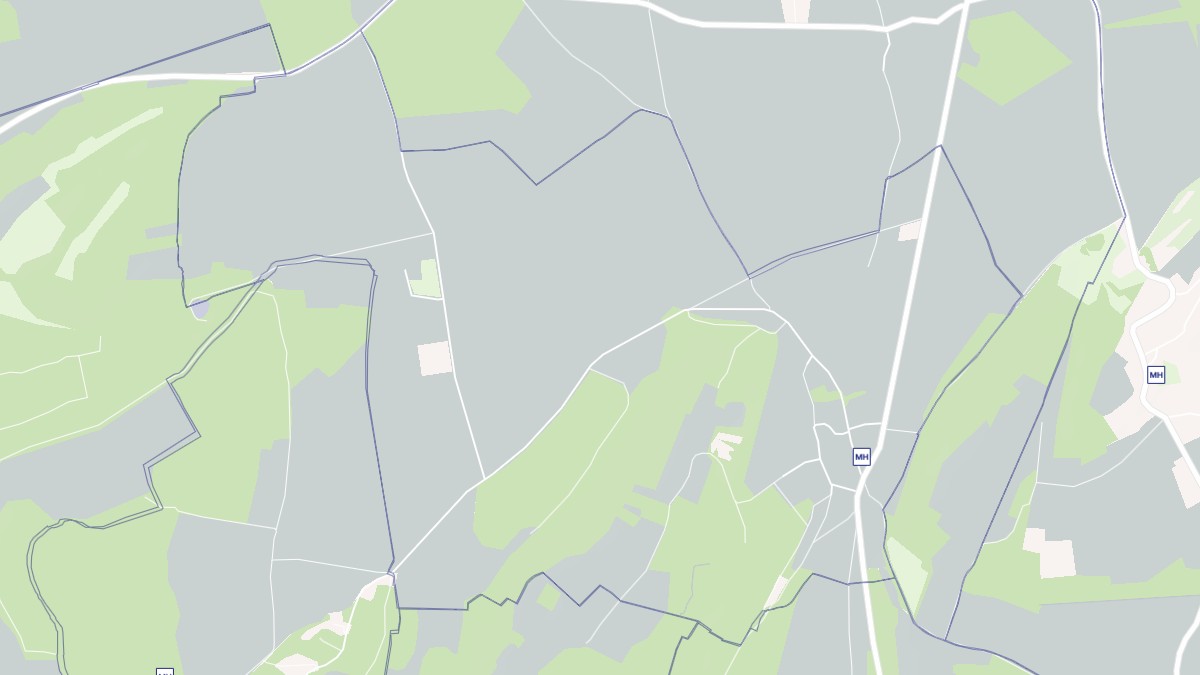 Aperçu cartographique de Monthenault, centré sur la commune