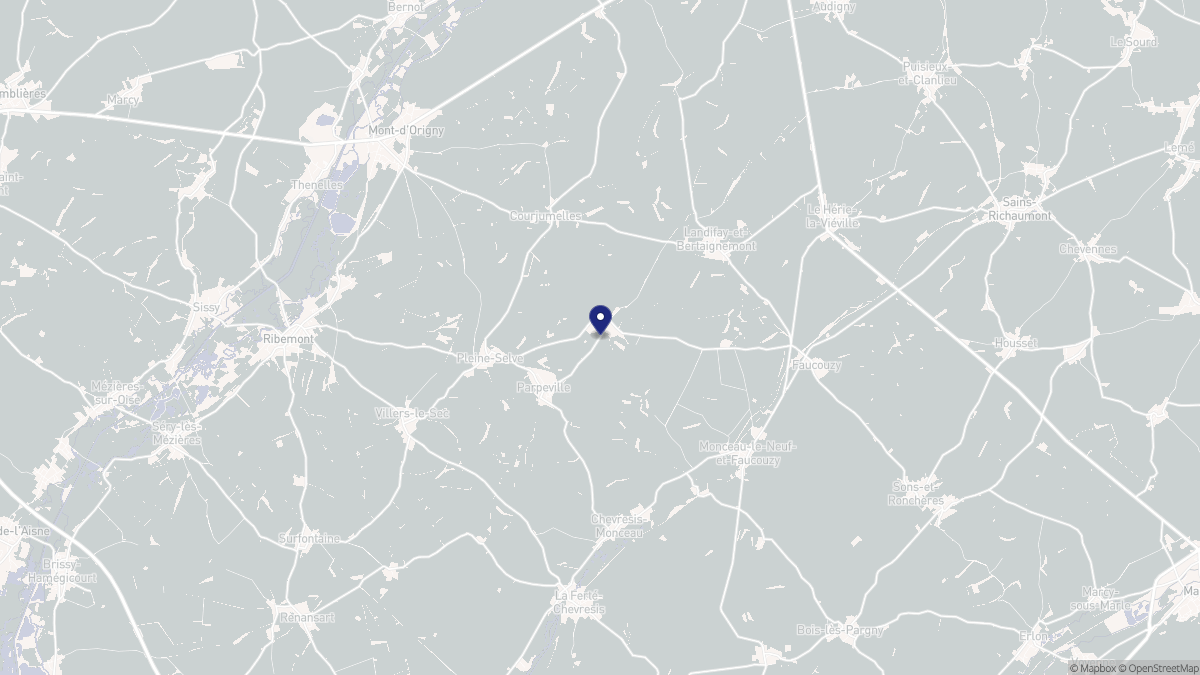 Aperçu cartographique de Parpeville, centré sur la commune