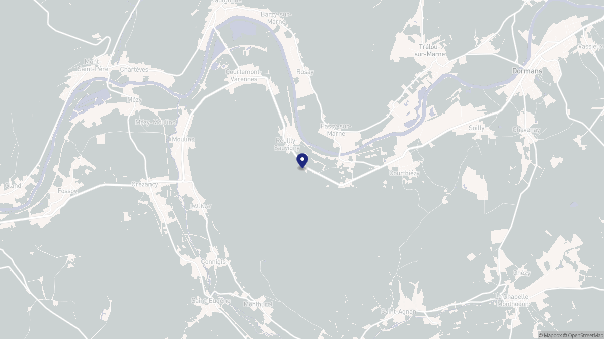 Aperçu cartographique de Reuilly-Sauvigny, centré sur la commune