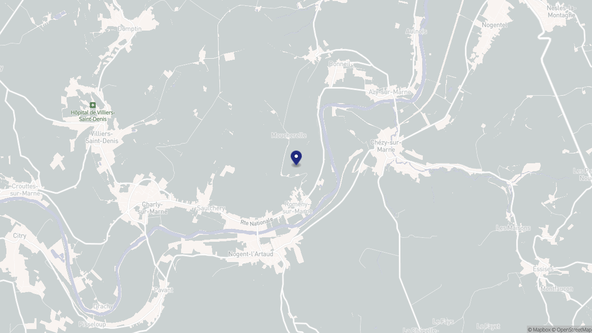Aperçu cartographique de Romeny-sur-Marne, centré sur la commune