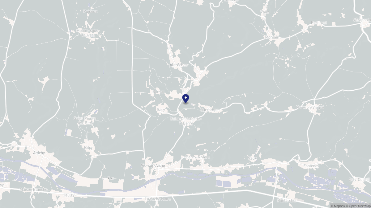 Aperçu cartographique de Saint-Christophe-à-Berry, centré sur la commune