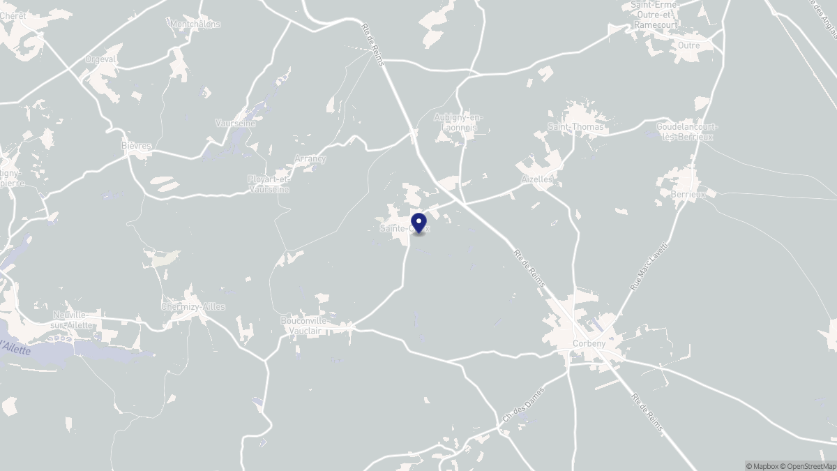Aperçu cartographique de Sainte-Croix, centré sur la commune