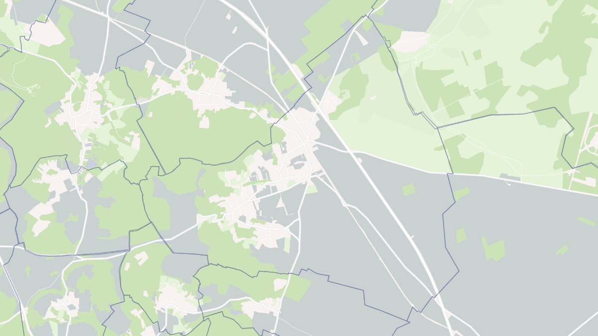 Aperçu cartographique de Saint-Erme-Outre-et-Ramecourt, centré sur la commune