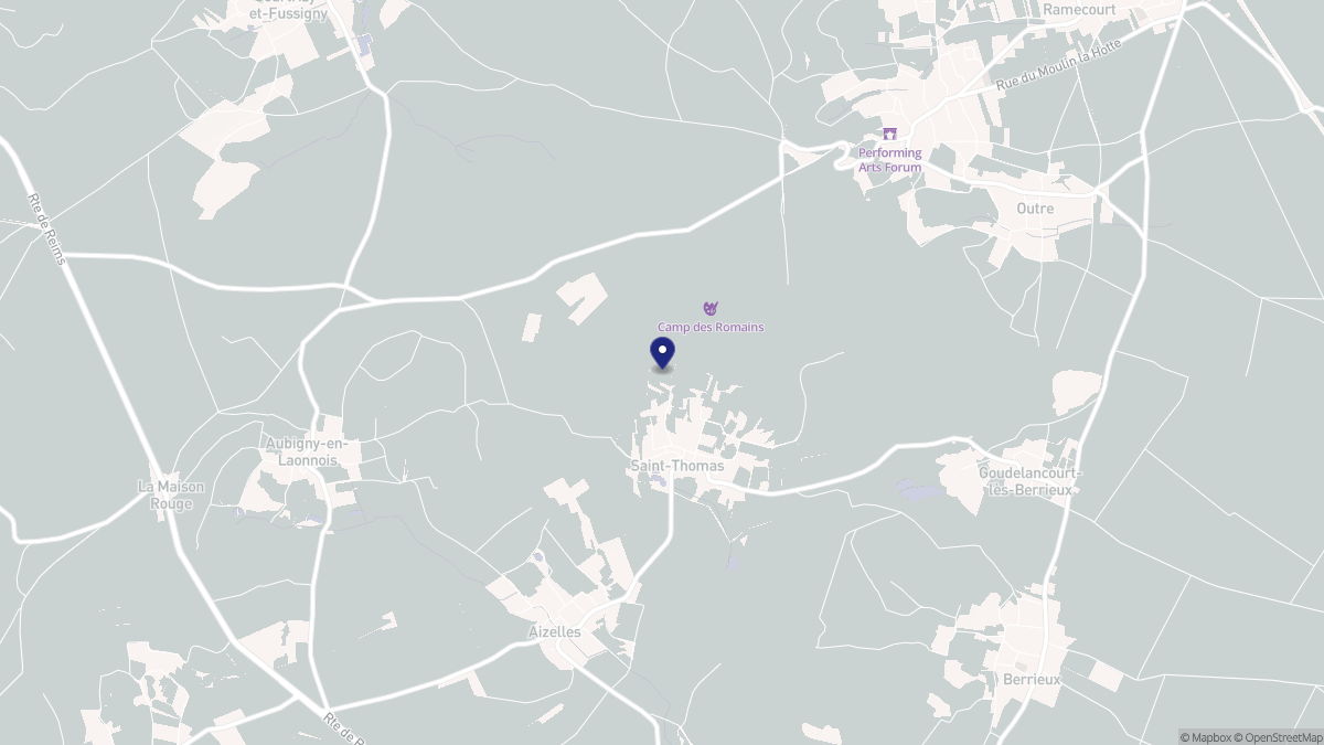 Aperçu cartographique de Saint-Thomas, centré sur la commune