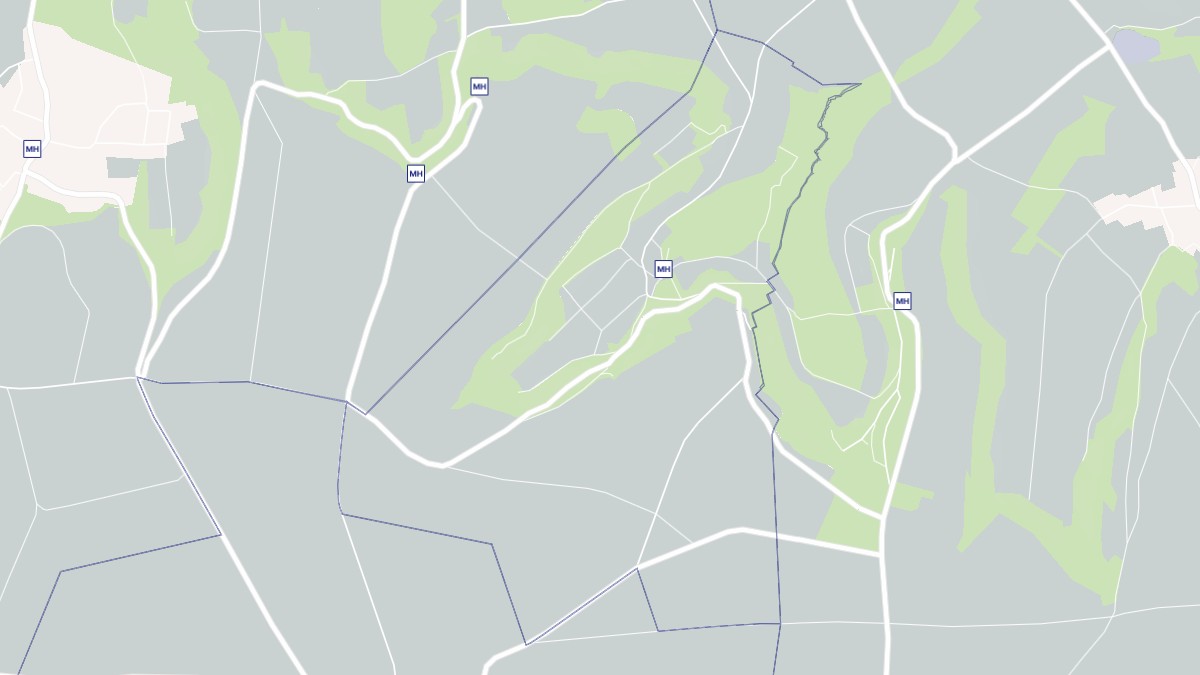 Aperçu cartographique de Serval, centré sur la commune