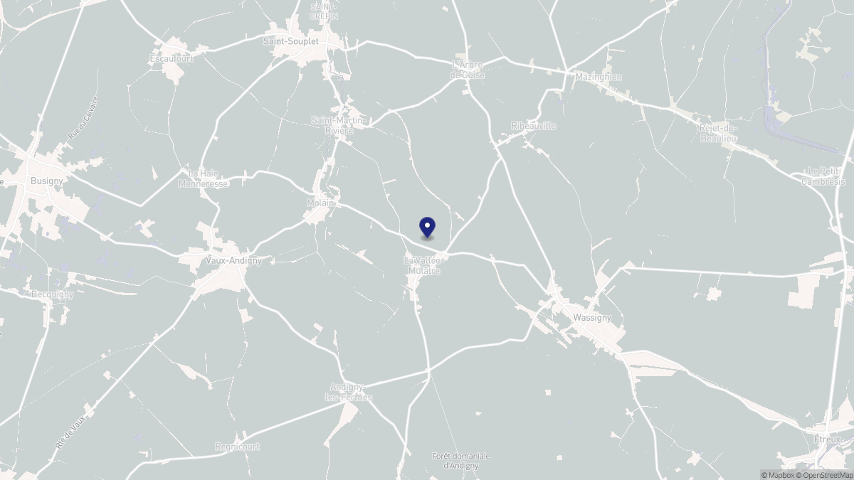 Aperçu cartographique de La Vallée-Mulâtre, centré sur la commune