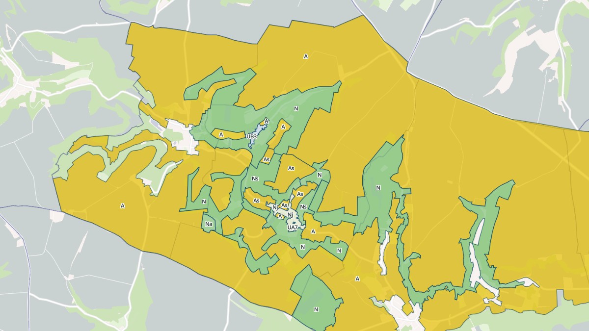 Aperçu cartographique de Vassens, centré sur la commune
