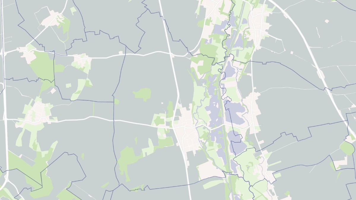 Aperçu cartographique de Vendeuil, centré sur la commune