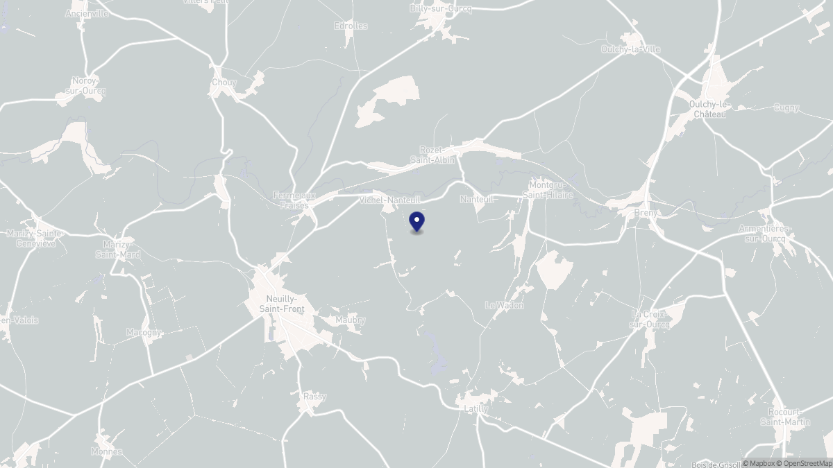 Aperçu cartographique de Vichel-Nanteuil, centré sur la commune