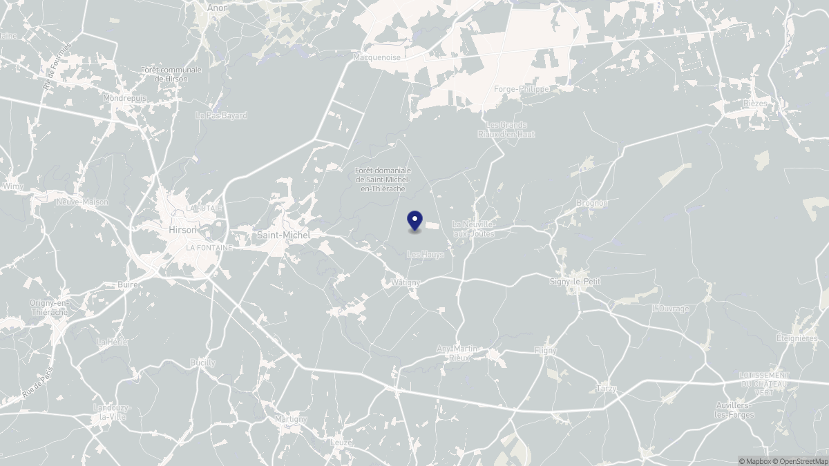 Aperçu cartographique de Watigny, centré sur la commune