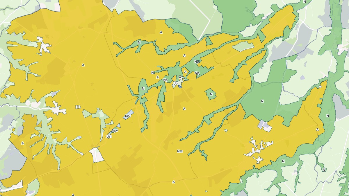 Aperçu cartographique de Bizeneuille, centré sur la commune