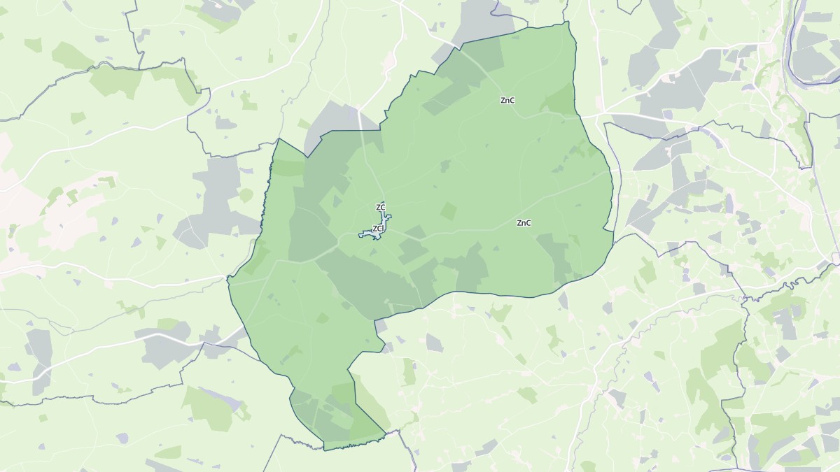 Aperçu cartographique de Le Bouchaud, centré sur la commune