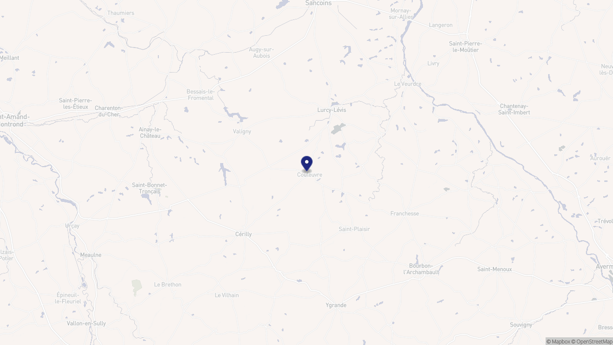 Aperçu cartographique de Couleuvre, centré sur la commune