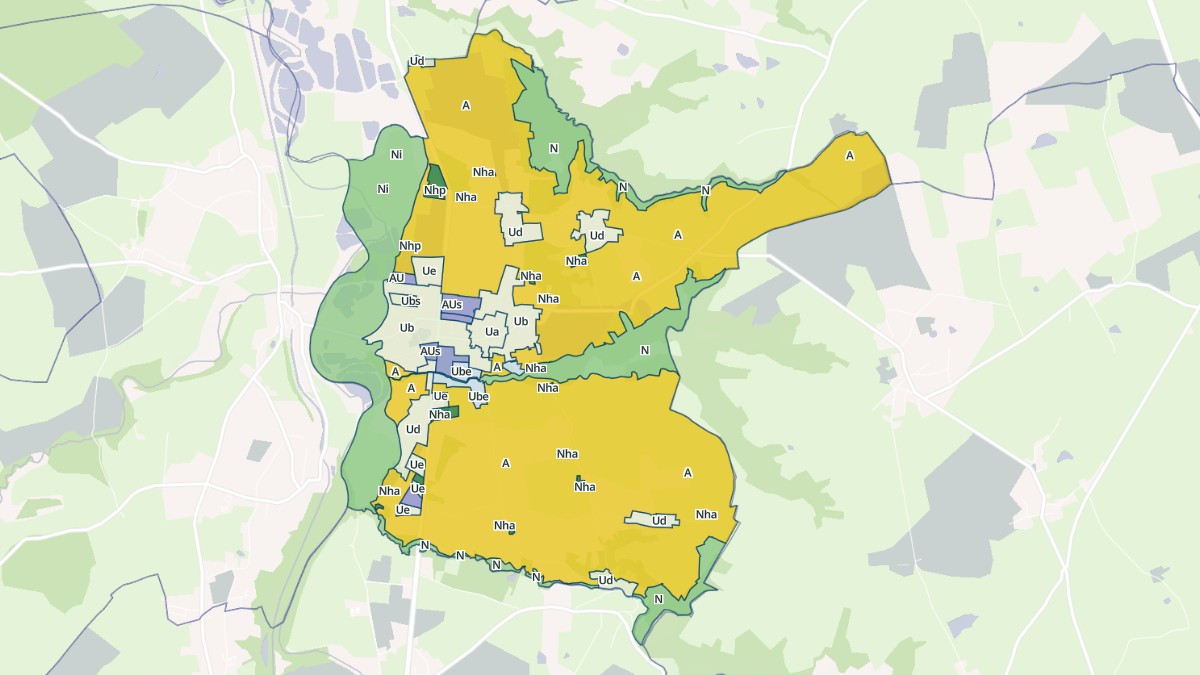 Aperçu cartographique de Estivareilles, centré sur la commune