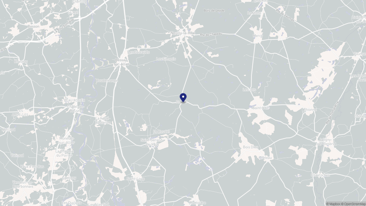 Aperçu cartographique de Gouise, centré sur la commune