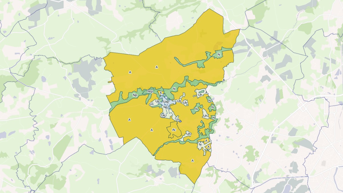 Aperçu cartographique de Huriel, centré sur la commune