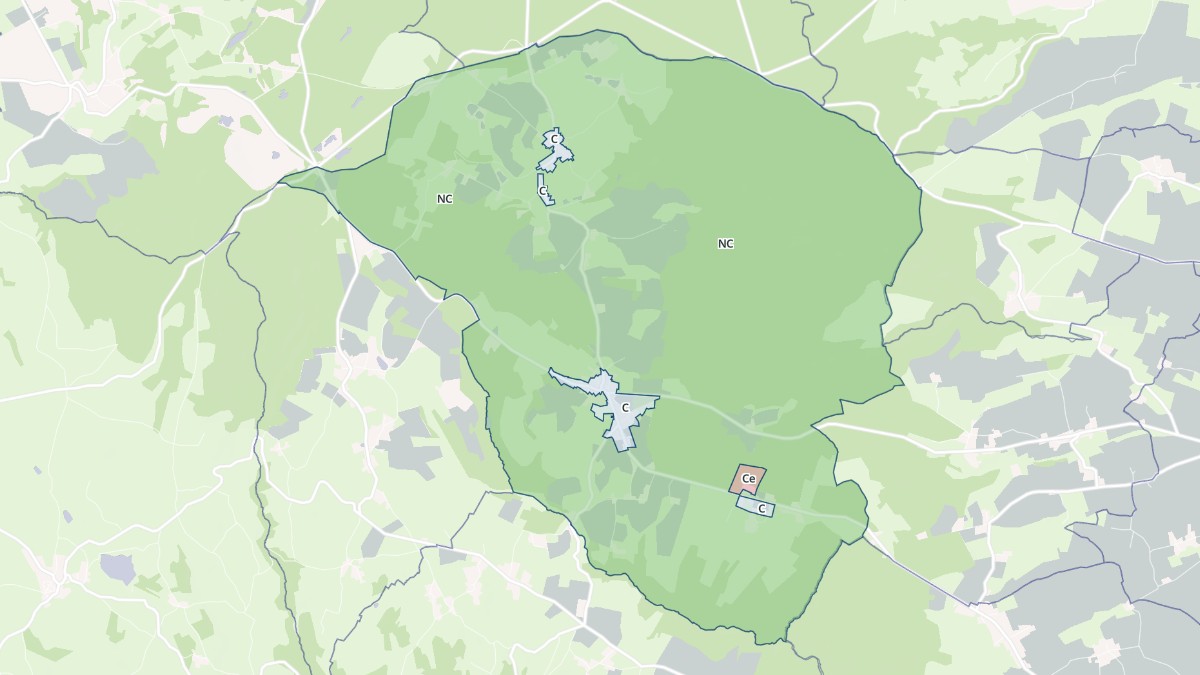 Aperçu cartographique de Lalizolle, centré sur la commune