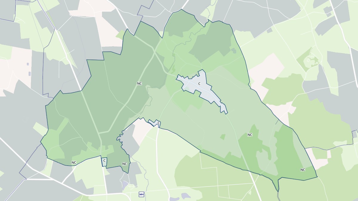 Aperçu cartographique de Loriges, centré sur la commune