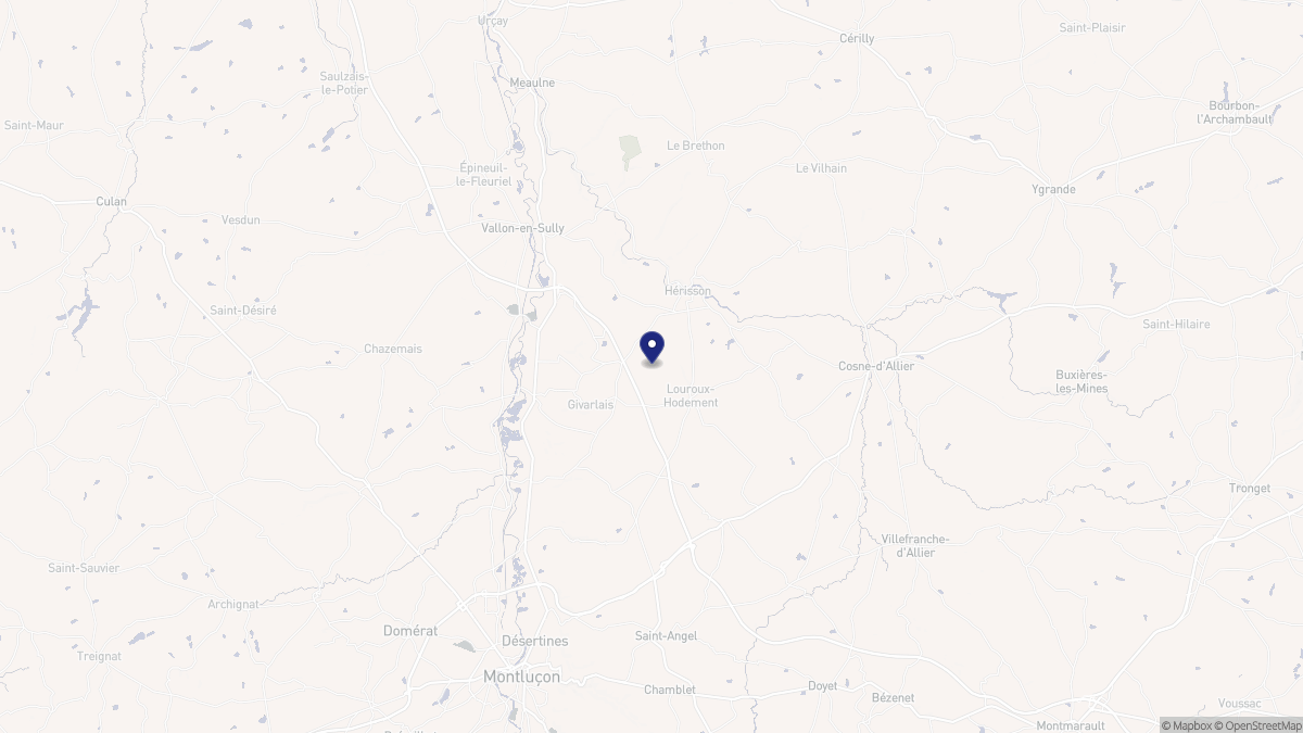 Aperçu cartographique de Haut-Bocage, centré sur la commune