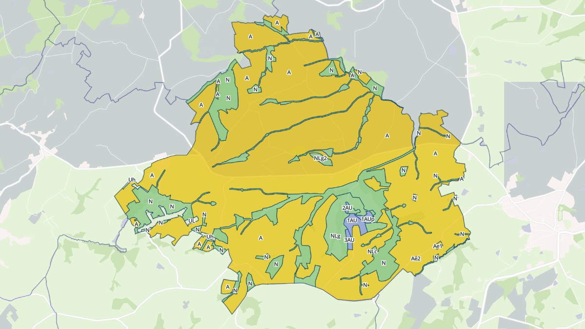 Aperçu cartographique de Montcombroux-les-Mines, centré sur la commune