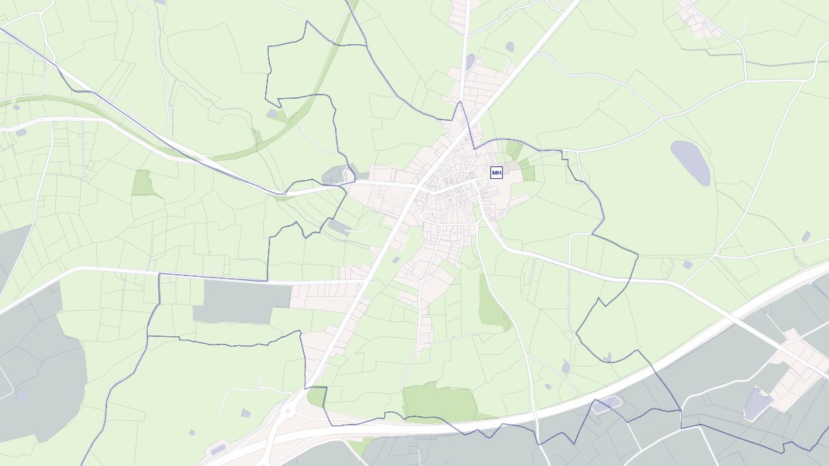 Aperçu cartographique de Le Montet, centré sur la commune