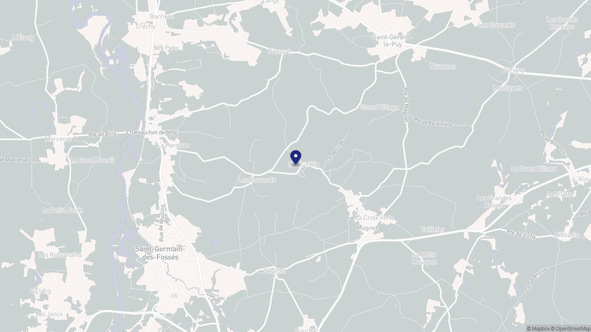 Aperçu cartographique de Saint-Félix, centré sur la commune