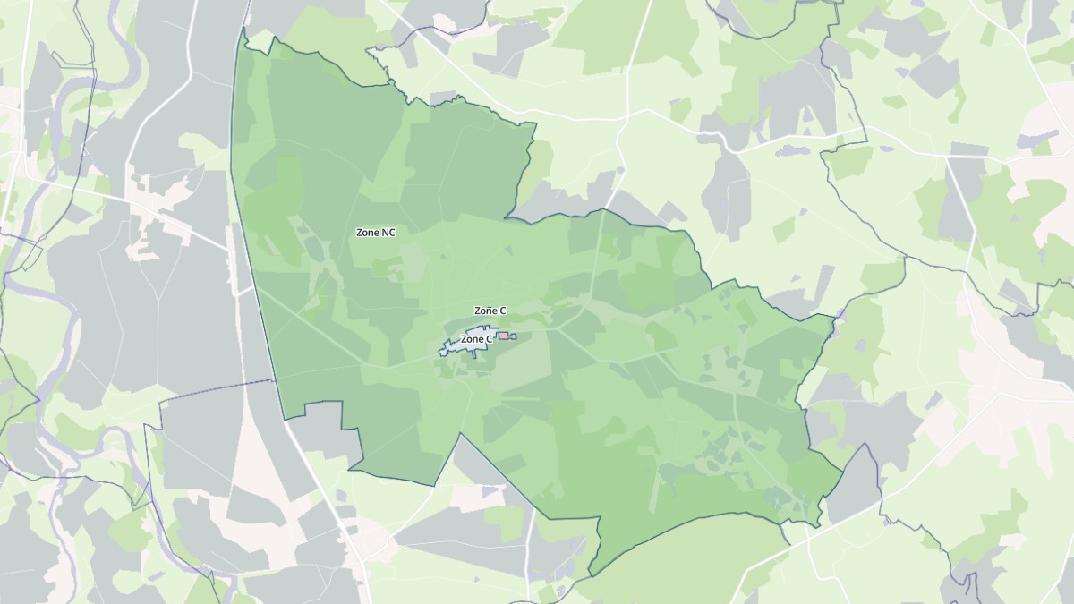 Aperçu cartographique de Saint-Gérand-de-Vaux, centré sur la commune