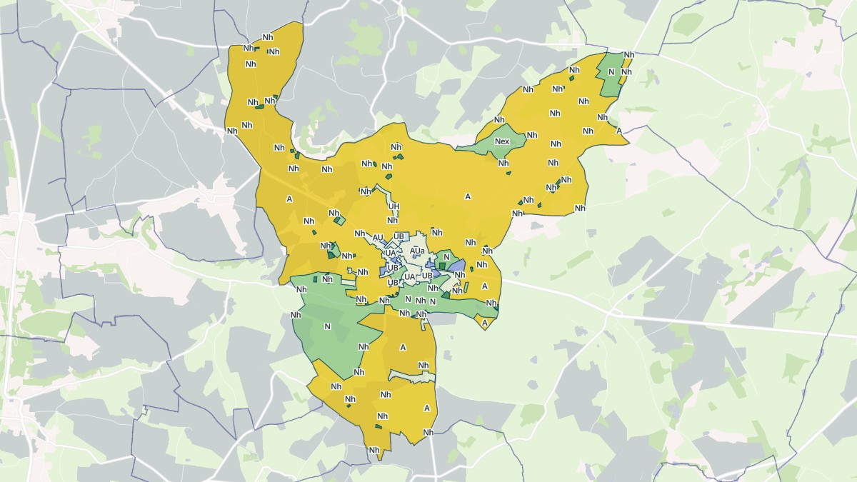 Aperçu cartographique de Saint-Gérand-le-Puy, centré sur la commune