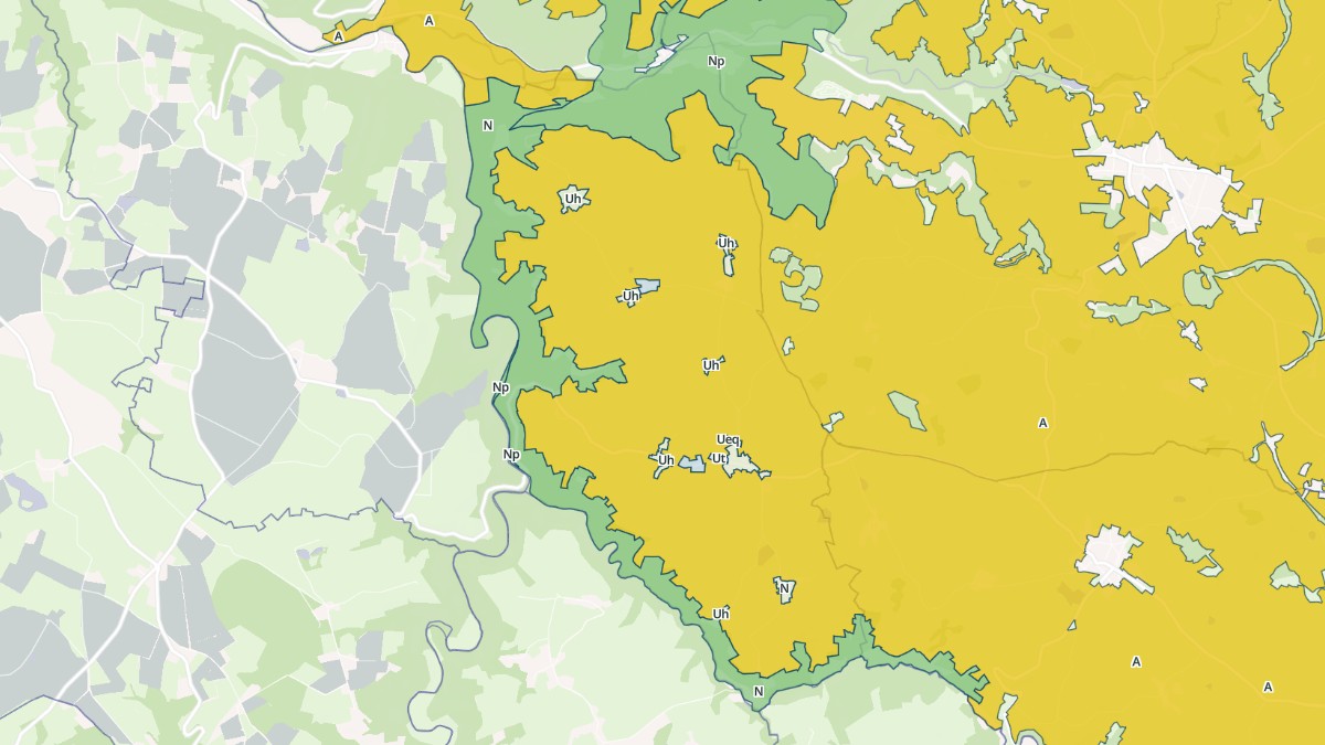 Aperçu cartographique de Saint-Marcel-en-Marcillat, centré sur la commune