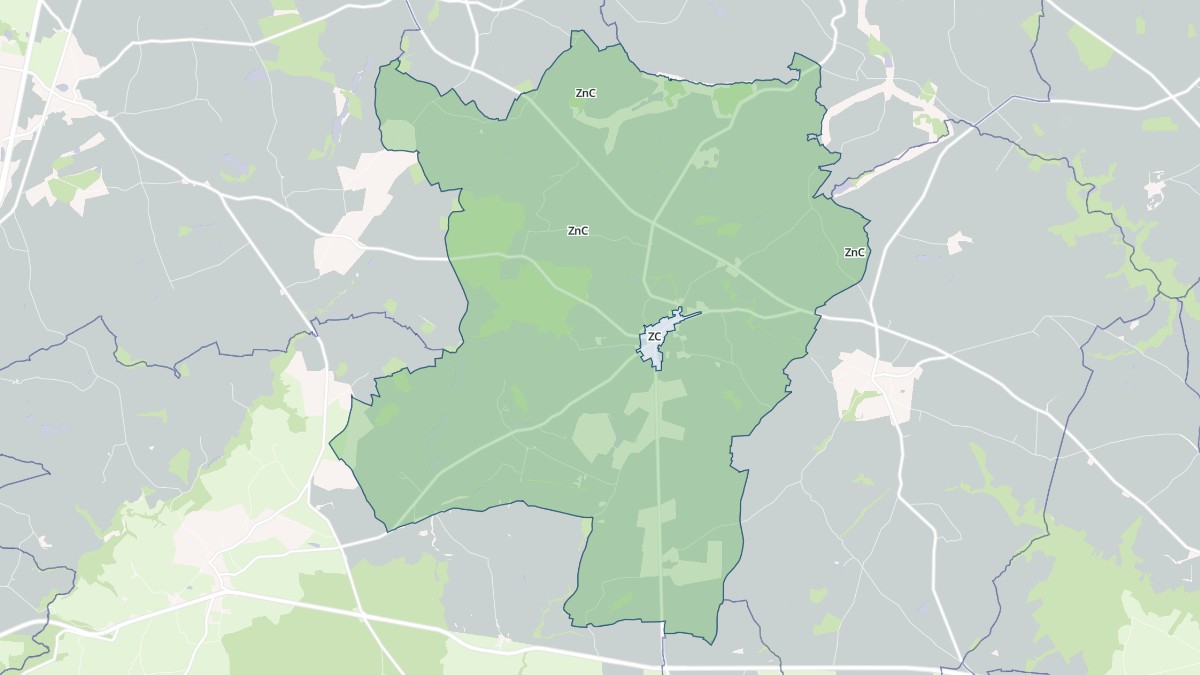 Aperçu cartographique de Le Theil, centré sur la commune