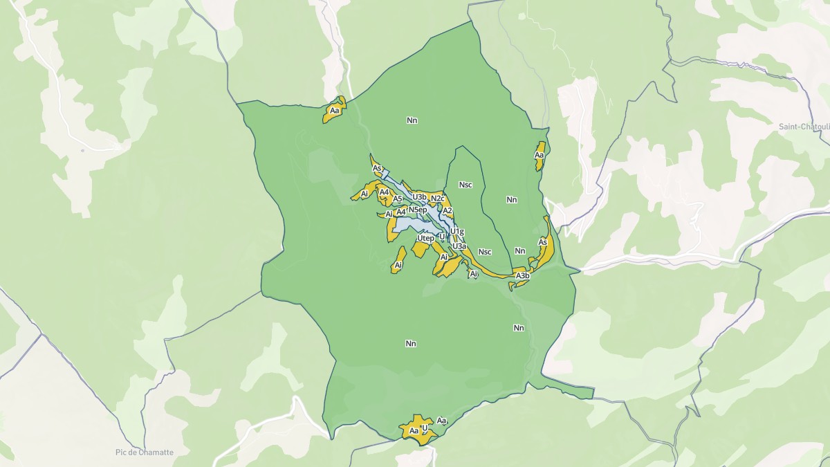 Aperçu cartographique de Annot, centré sur la commune