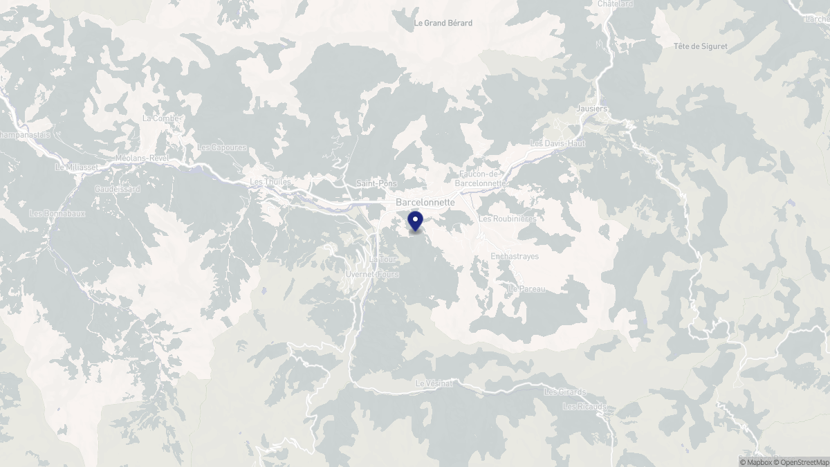Aperçu cartographique de Barcelonnette, centré sur la commune