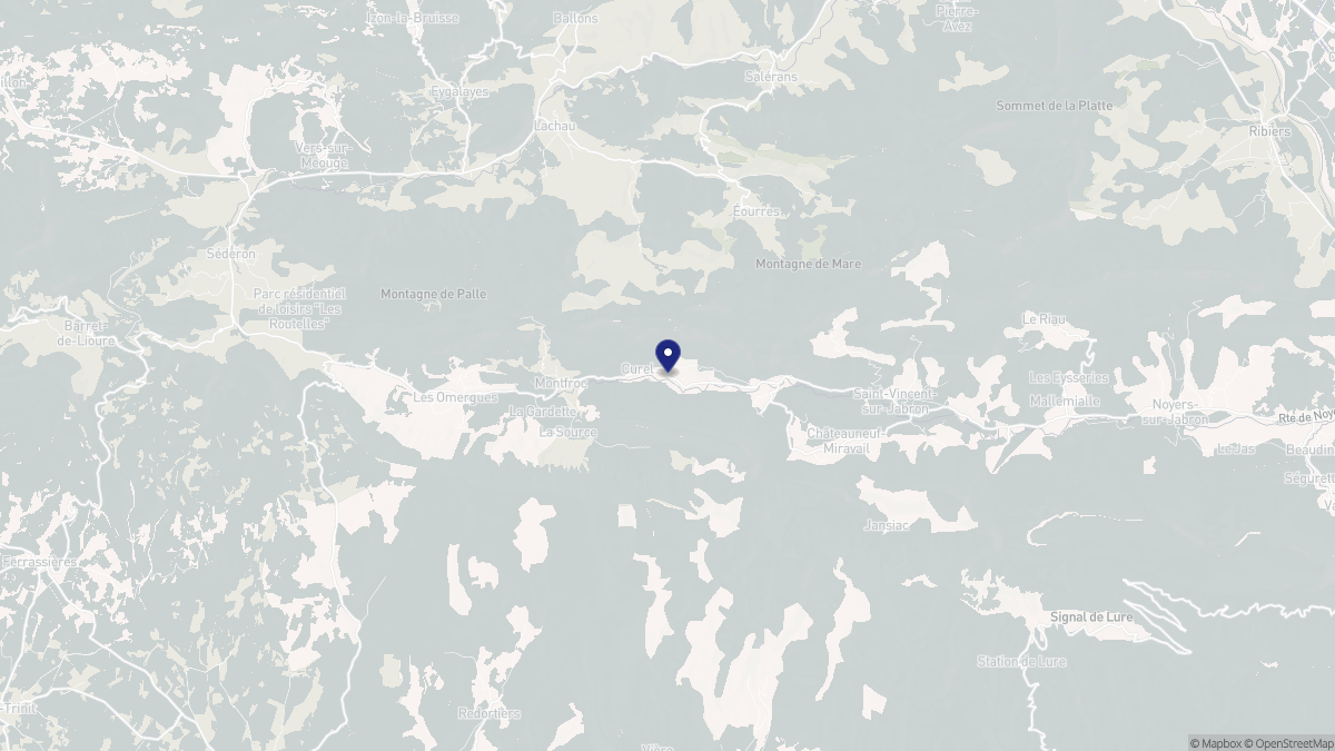 Aperçu cartographique de Curel, centré sur la commune