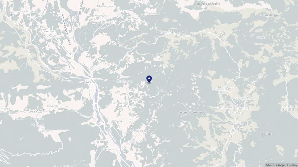 Aperçu cartographique de Entrepierres, centré sur la commune