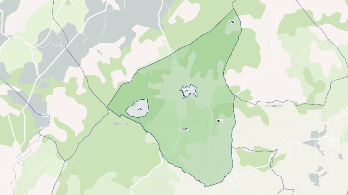 Aperçu cartographique de Fontienne, centré sur la commune