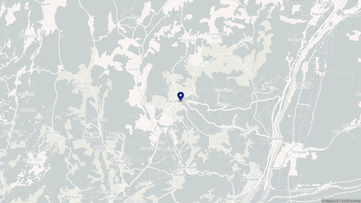 Aperçu cartographique de Forcalquier, centré sur la commune